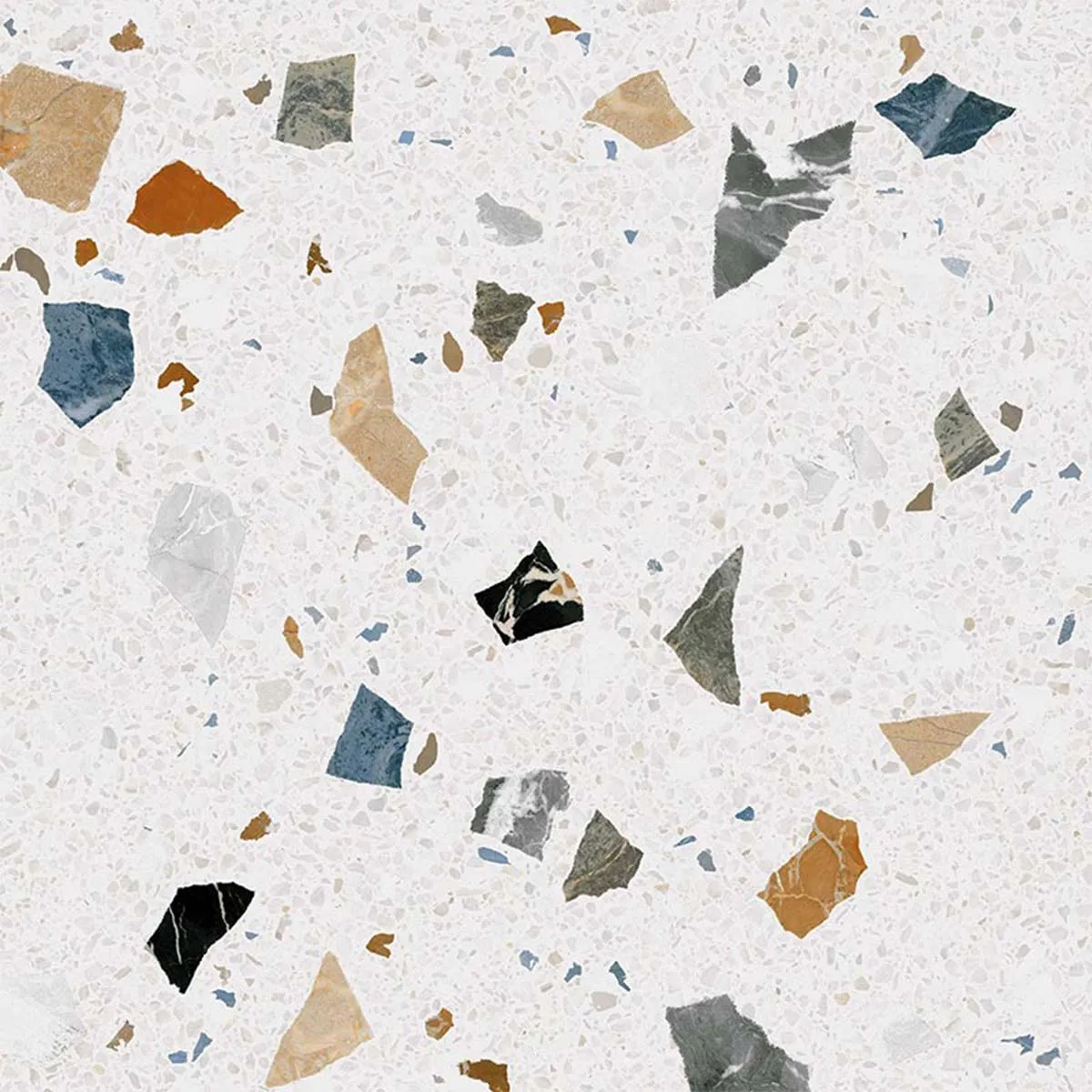 Stracciatella-R Blanco Terrazzo Effect Porcelain Tile 79x79cm Polished