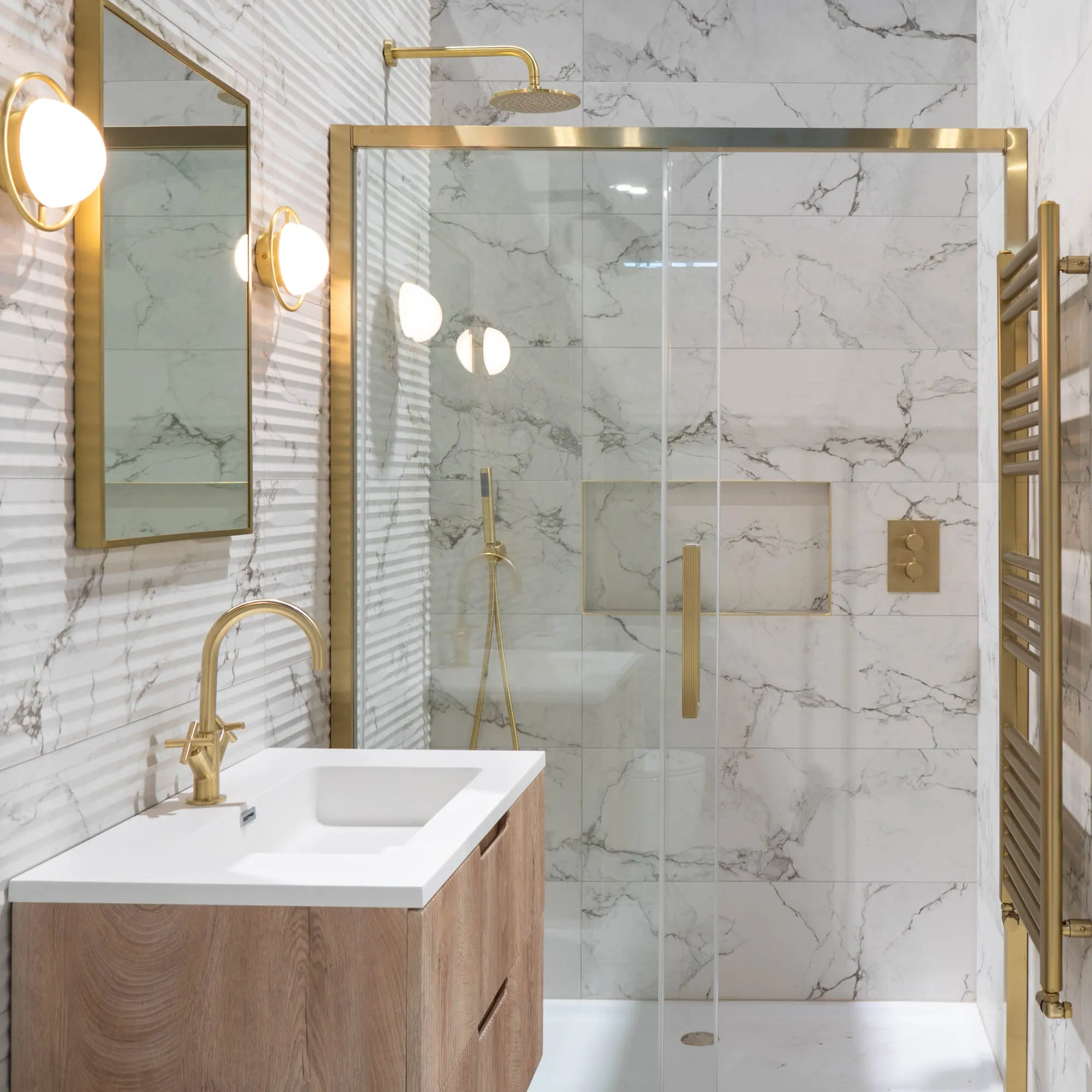 Sublime Iceberg 4D Marble Effect Wall Tile 33x100cm Matt