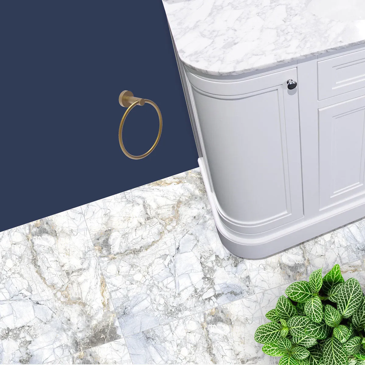 Supreme 4D Shaped Marble Effect Porcelain Tile 100x100cm Matt