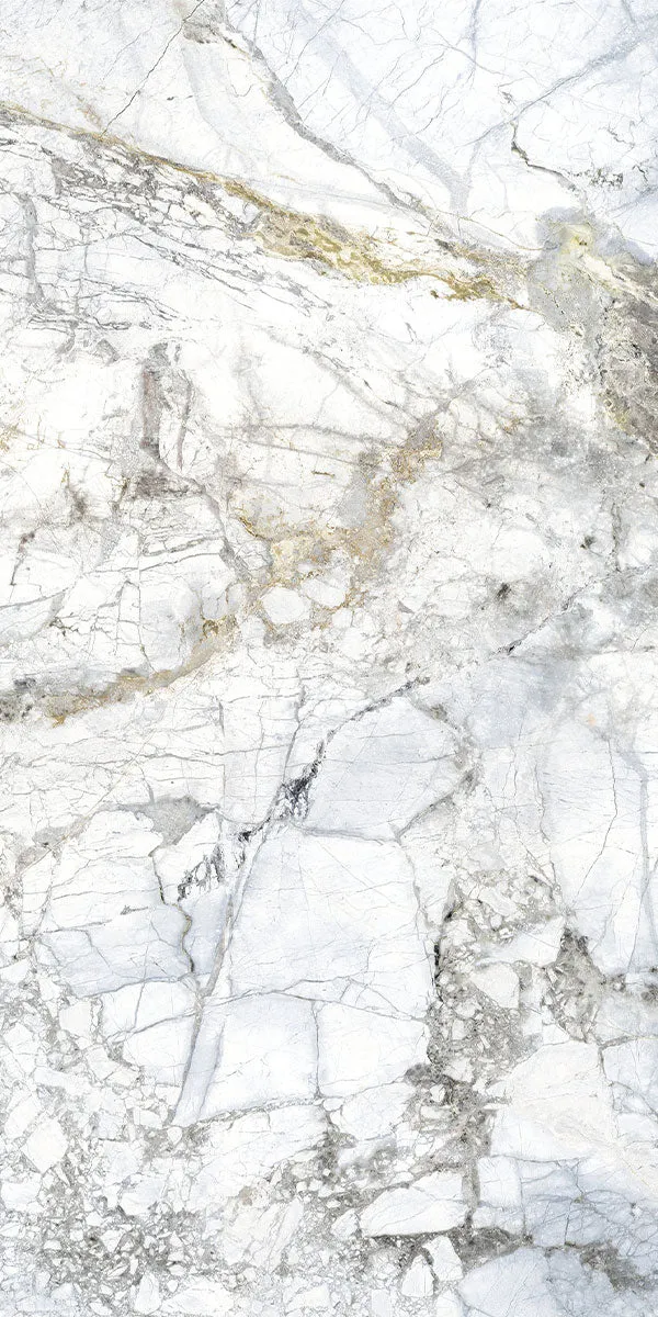 Supreme White Marble Effect Porcelain Tile 60x120cm Natural Matt