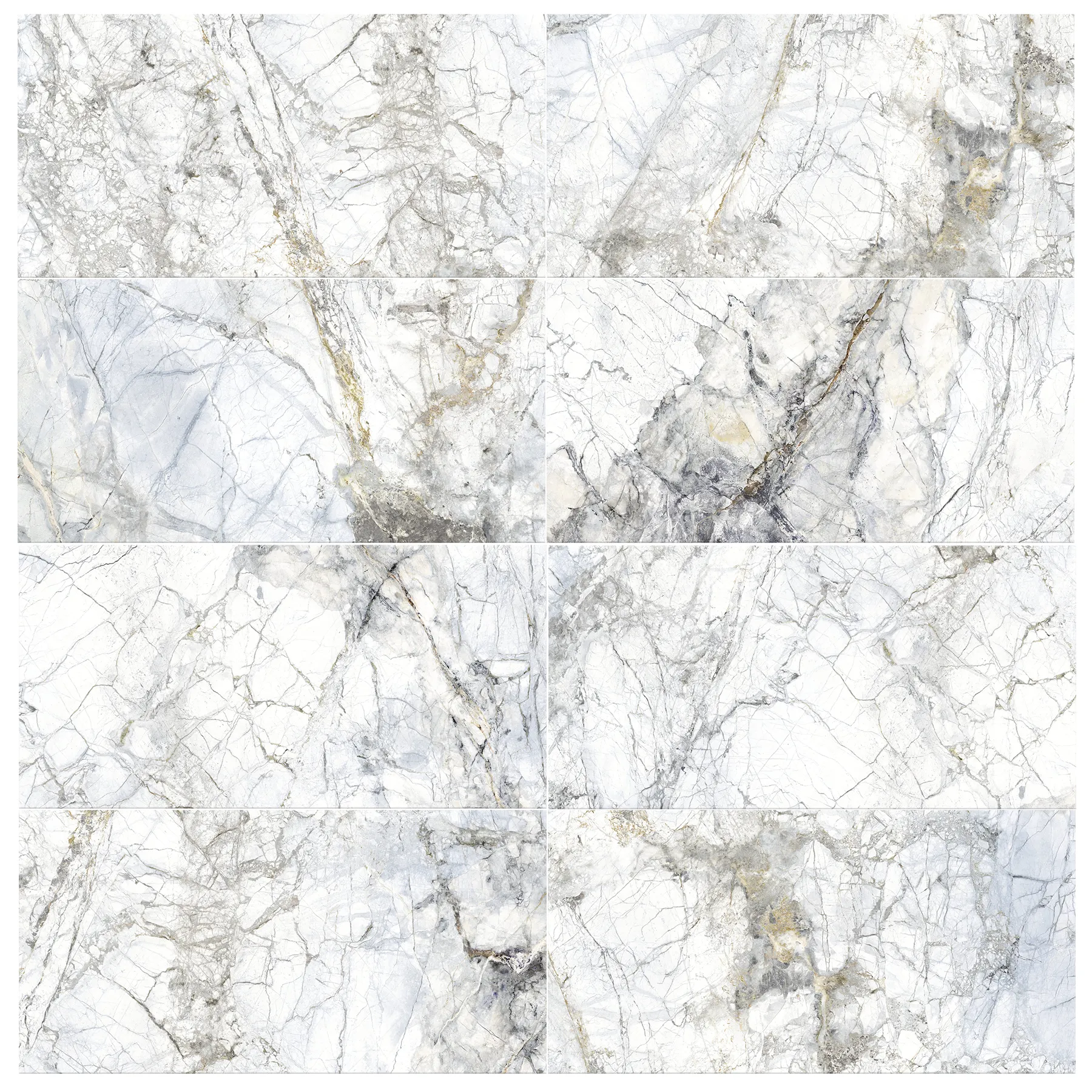 Supreme White Marble Effect Porcelain Tile 60x120cm Natural Matt