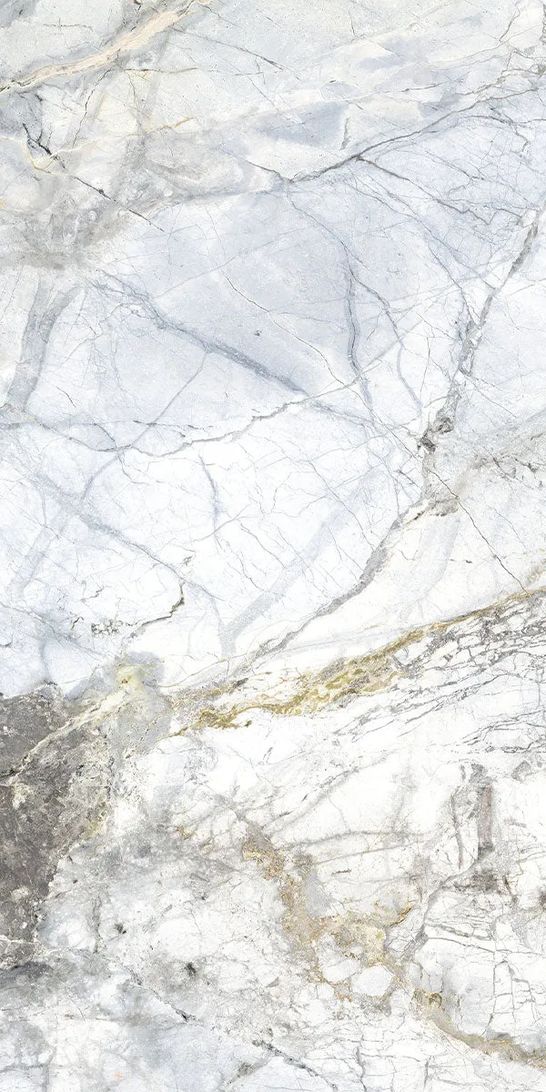 Supreme White Marble Effect Porcelain Tile 60x120cm Natural Matt