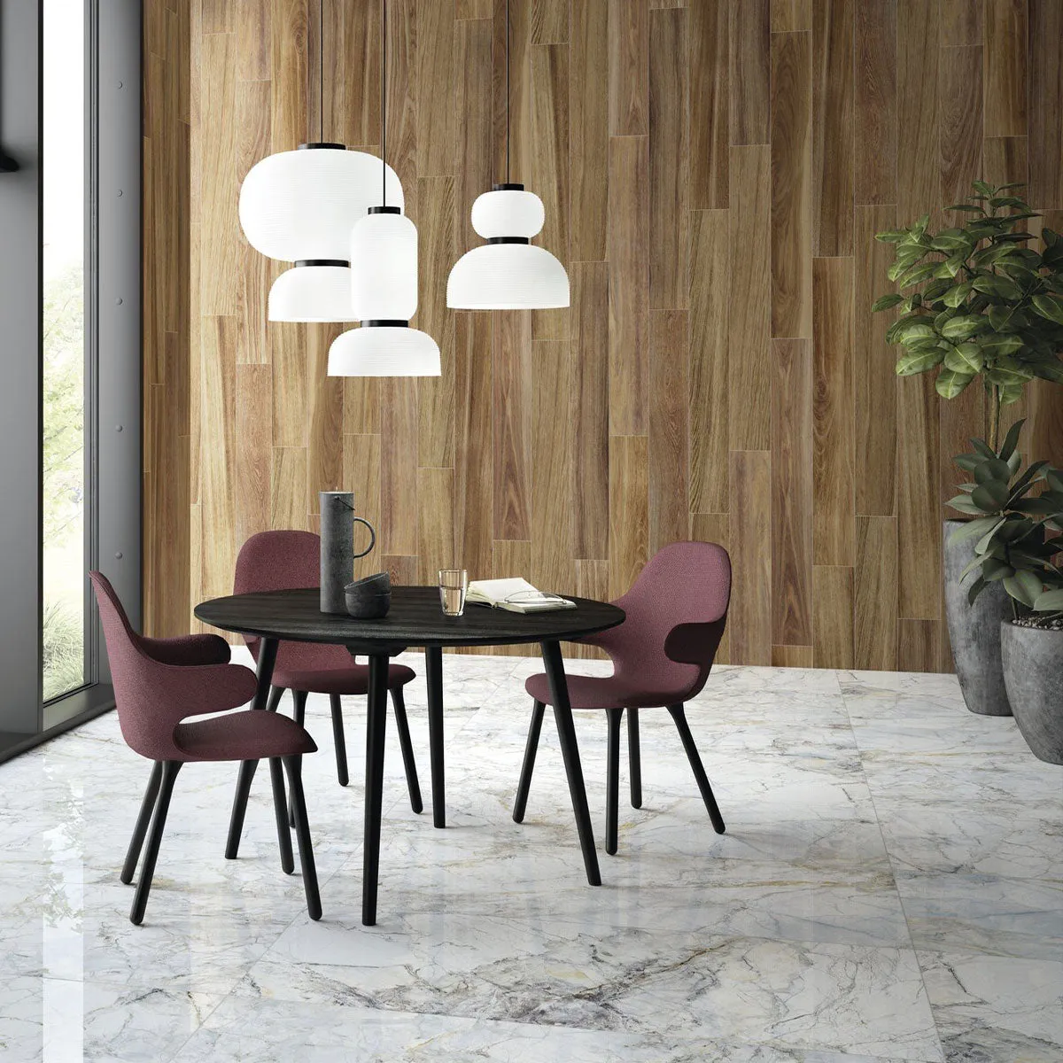 Supreme White Marble Effect Porcelain Tile 60x120cm Natural Matt