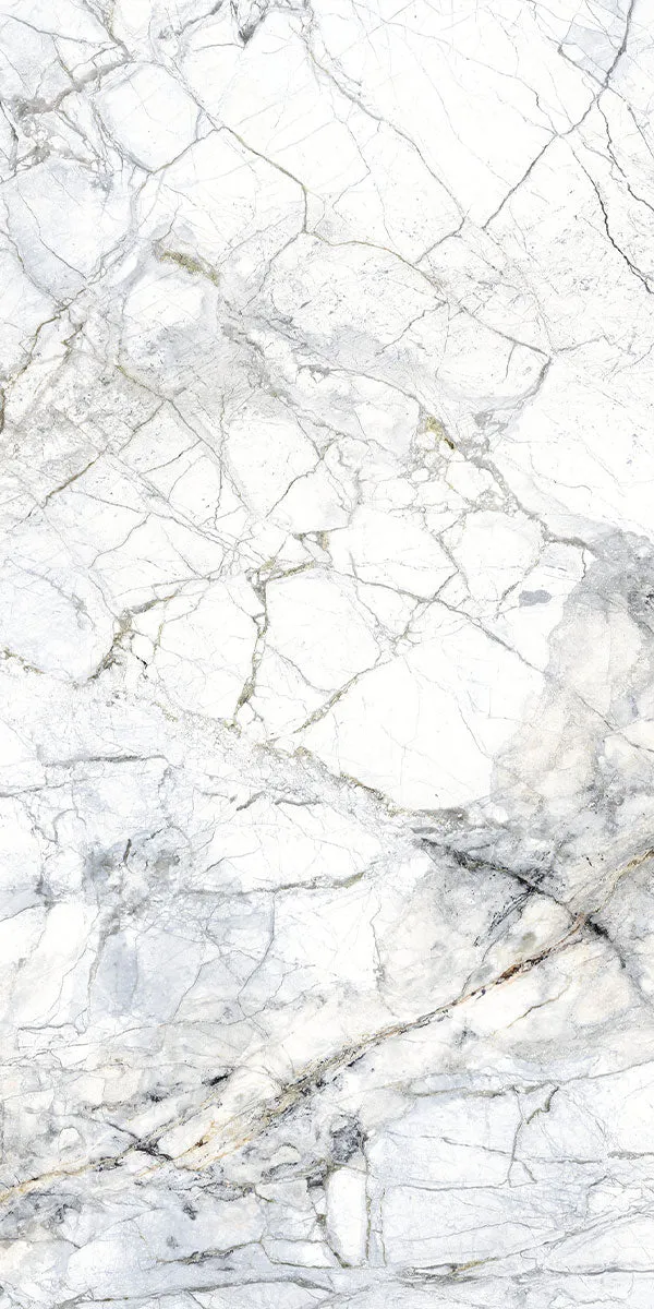 Supreme White Marble Effect Porcelain Tile 60x120cm Natural Matt