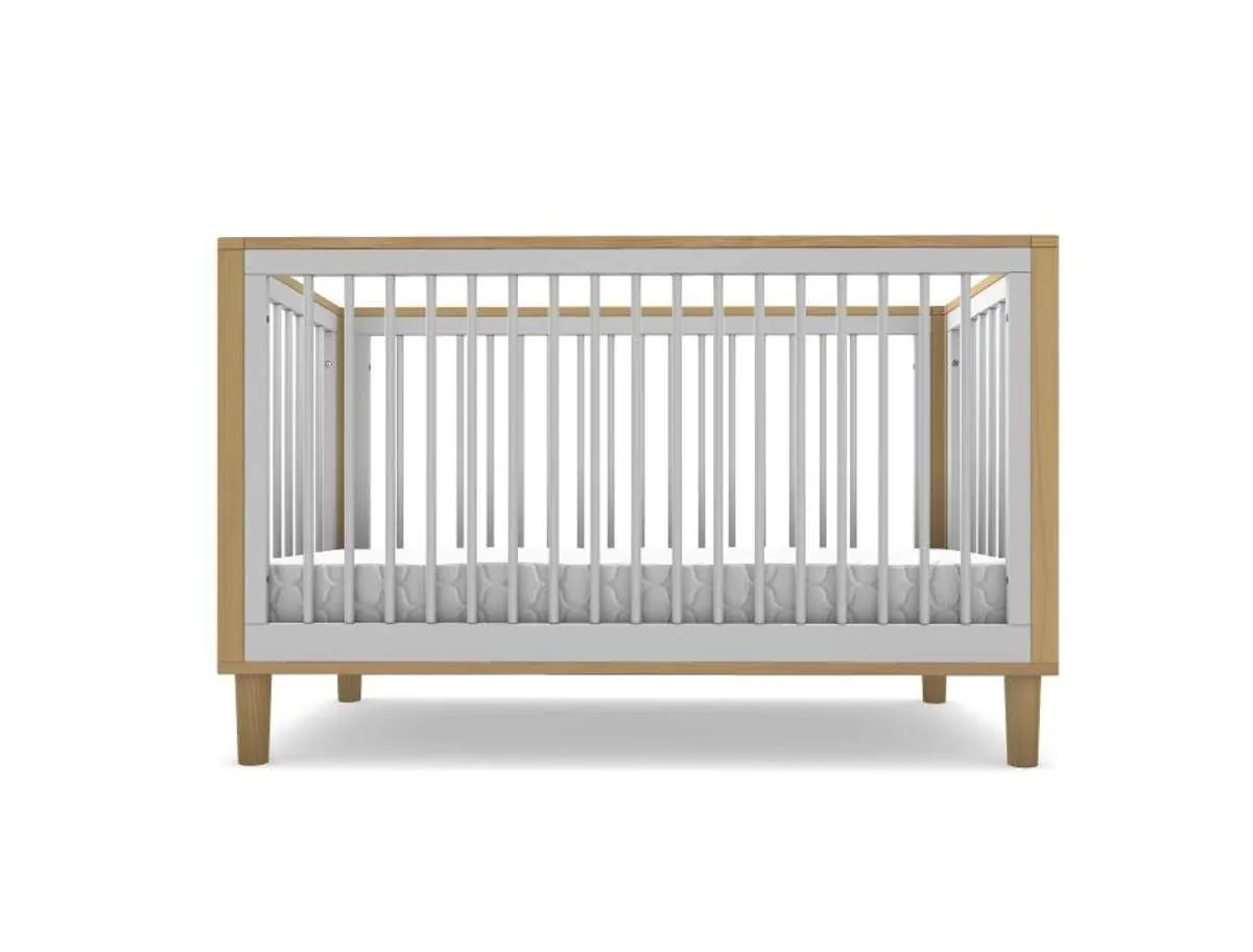 Tahoe Cot - White/Natural Mocka