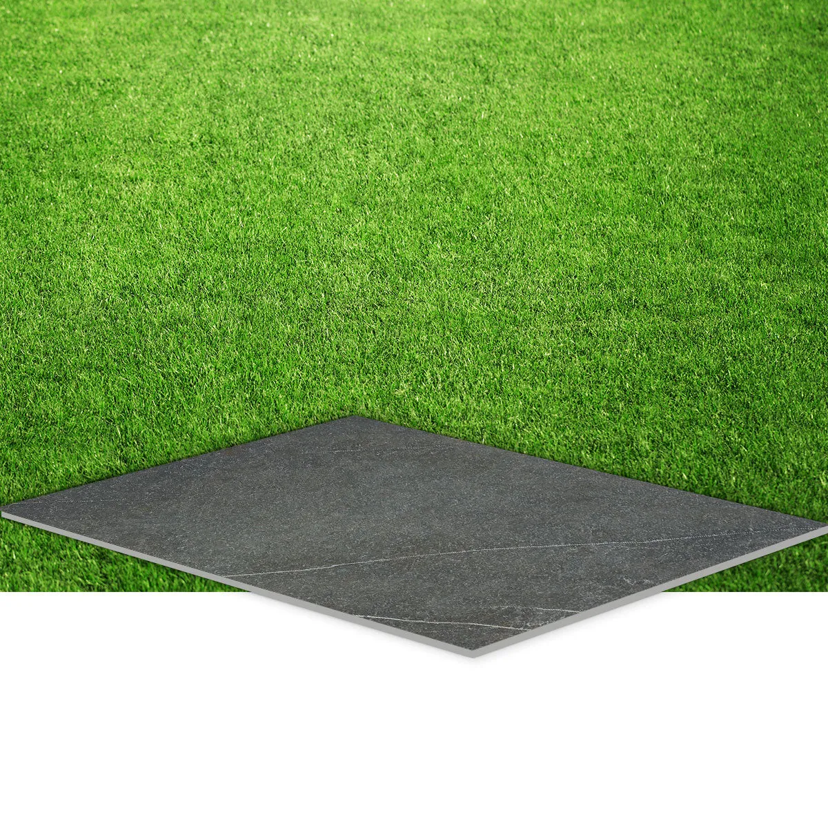 Tarragona Anthracite 20mm Marble-Effect Outdoor Porcelain Tile 59x90cm