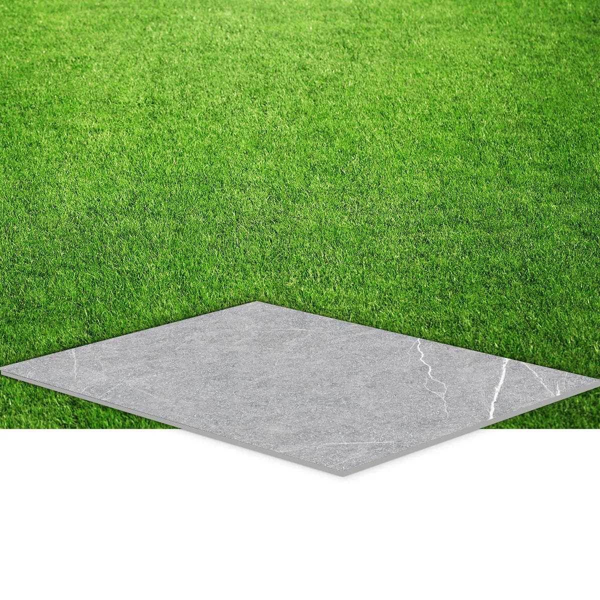 Tarragona Grey 20mm Marble-Effect Outdoor Porcelain Tile 59x90cm