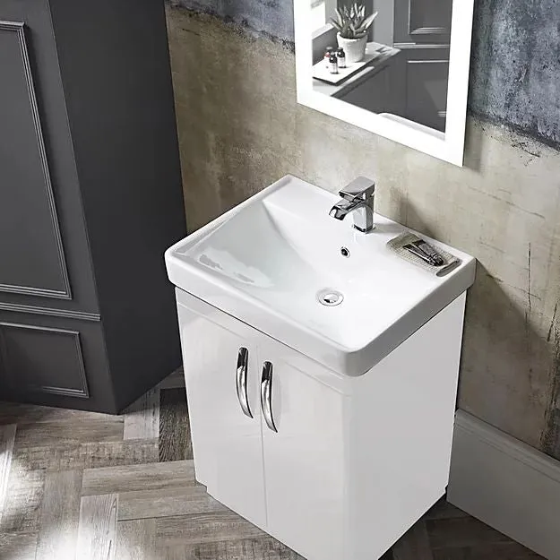 Tavistock Compass Floorstanding Vanity Unit With Deep Ceramic Basin