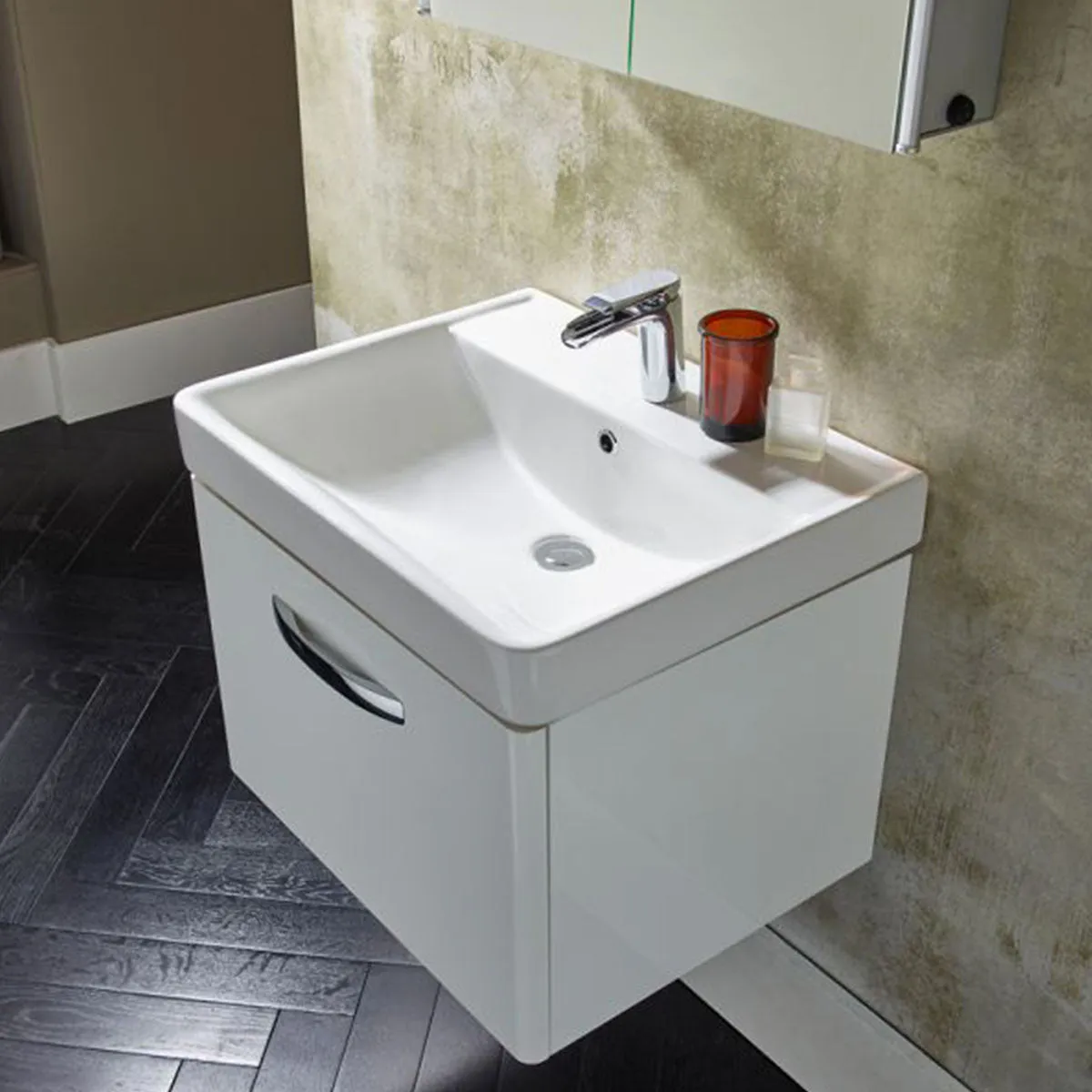 Tavistock Compass Wall Mounted Vanity Unit With Deep Basin