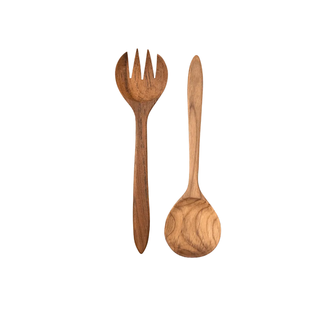 Teak Salad Serving Set of 2 | 35cm Zoco Home