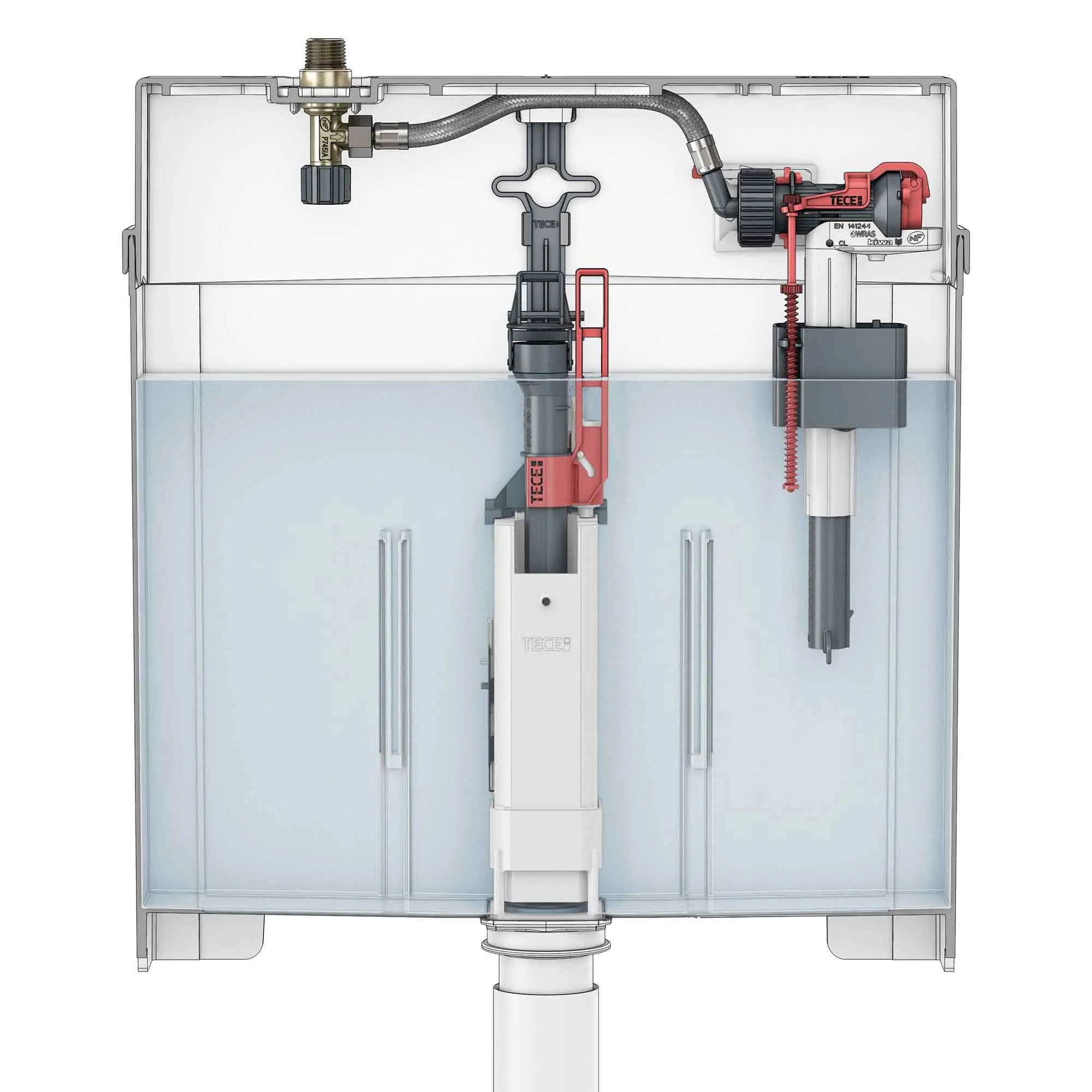 Tece Profil 1120 Wall-Hung Toilet Support Frame with Slim Concealed Octa II Cistern