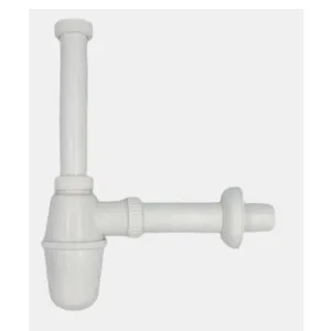 Techplas Basin Bottle Trap 32mm 240mm Vertical & 7" Horizontal Pipe PVC CP