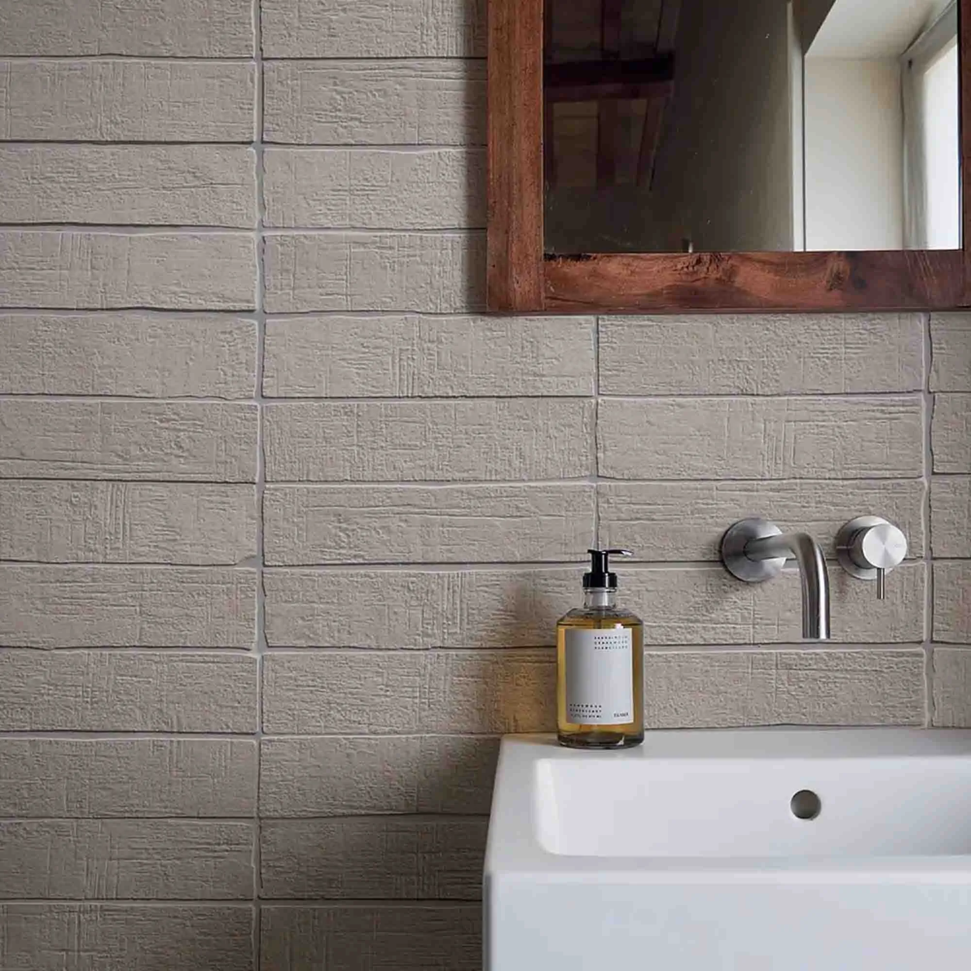 Terra Crea Corda Concrete Effect Porcelain Tile 7.5x30cm Matt