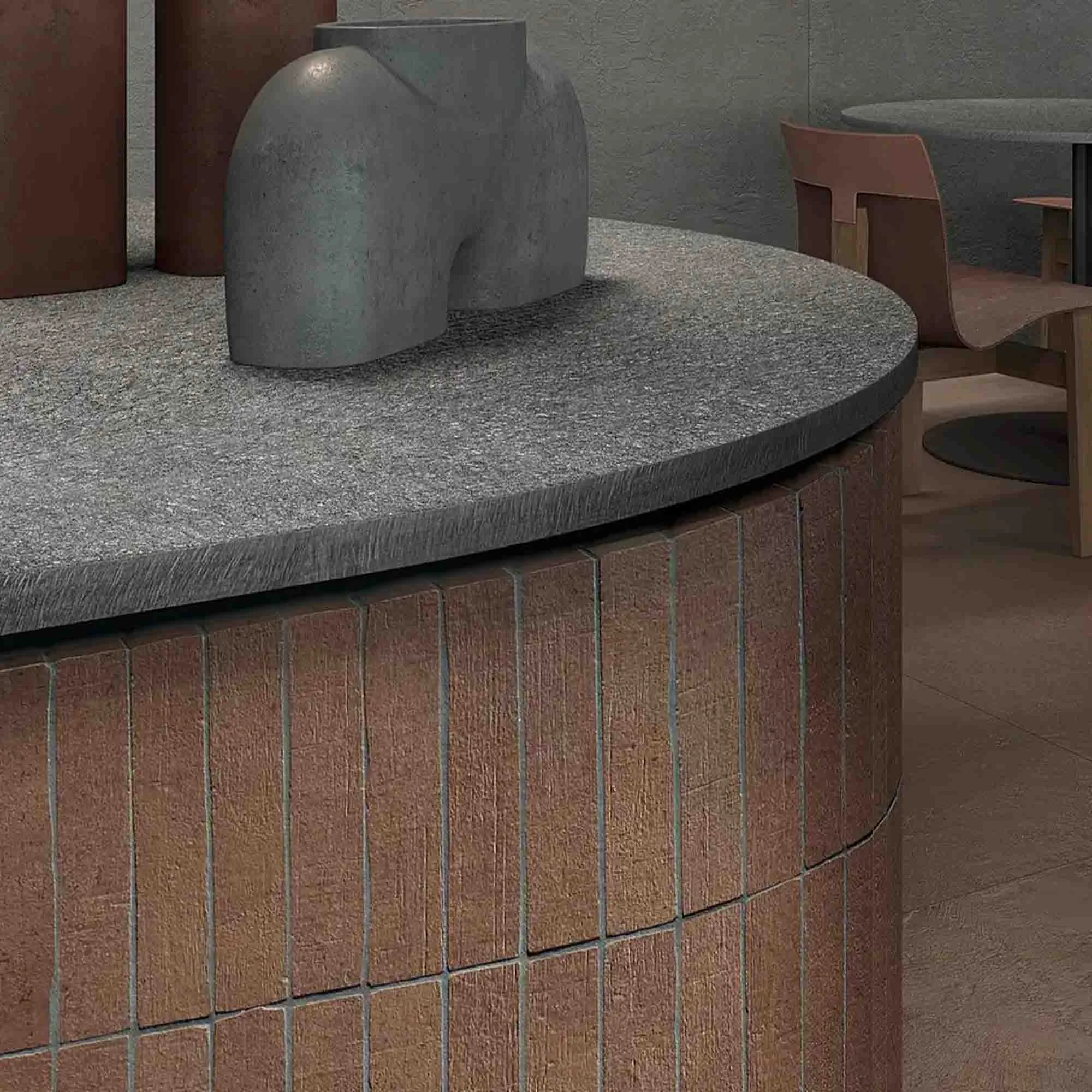 Terra Crea Mattone Concrete Effect Porcelain Tile 7.5x30cm Matt