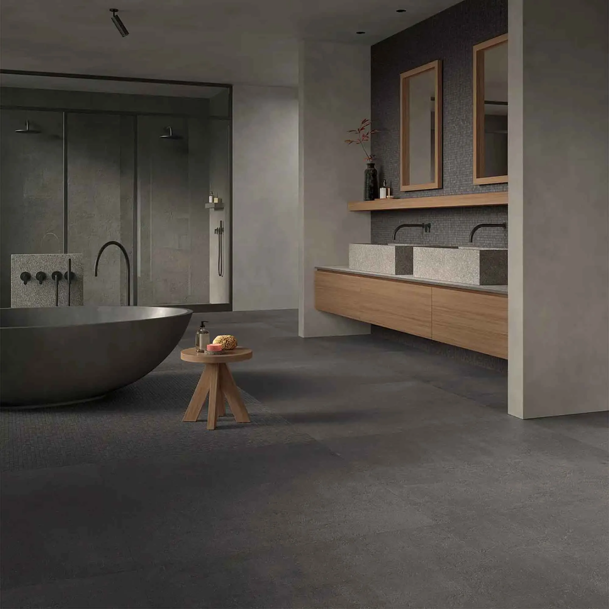 Terra Crea Pomice Concrete Effect Porcelain Tile 60x120cm Matt