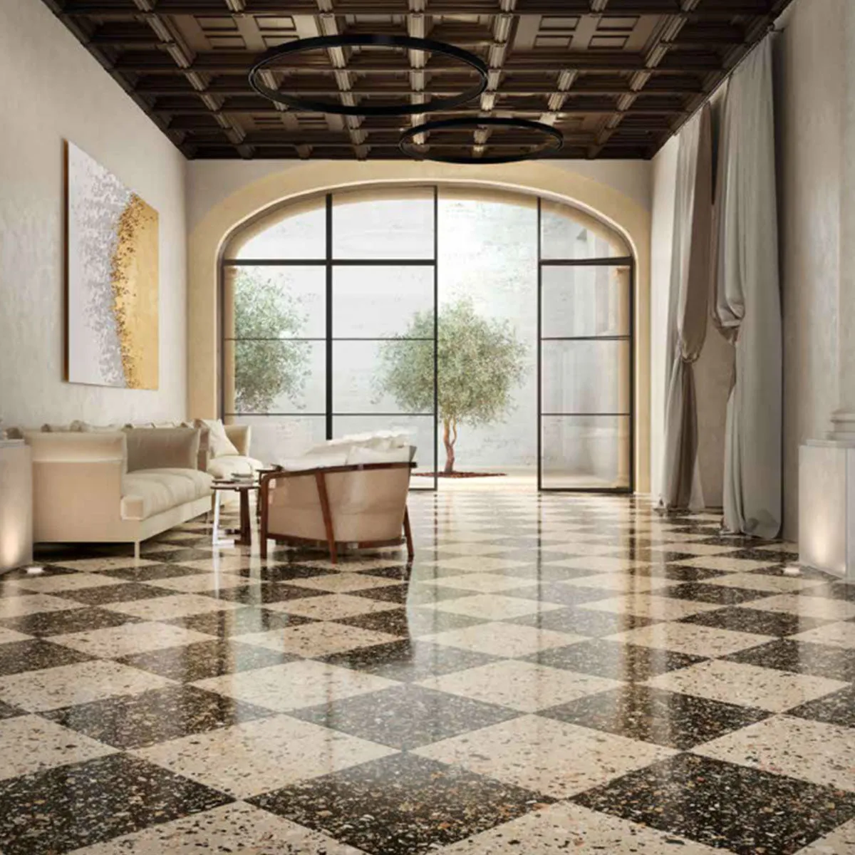 Terrazzo Lusso Earth Full-Bodied Porcelain Tile 60x60cm Matt