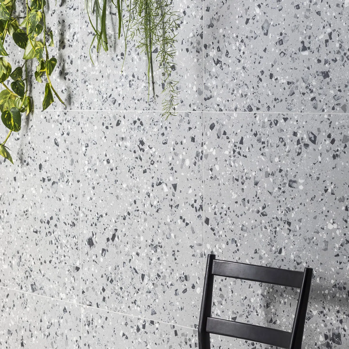Terrazzo Lusso Grey Full-Bodied Porcelain Tile 60x60cm Matt
