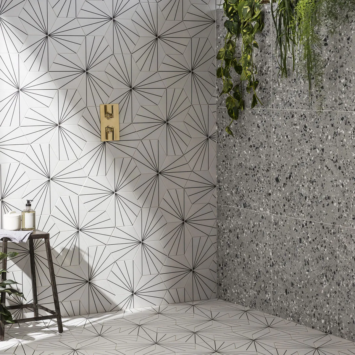 Terrazzo Lusso Grey Full-Bodied Porcelain Tile 60x60cm Matt