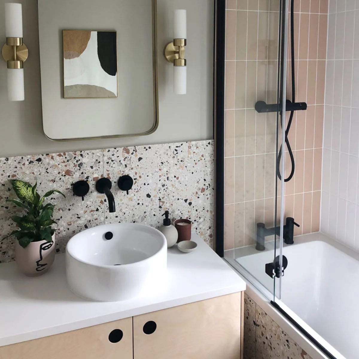 Terrazzo Lusso Ivory Full-Bodied Porcelain Tile 60x60cm Matt