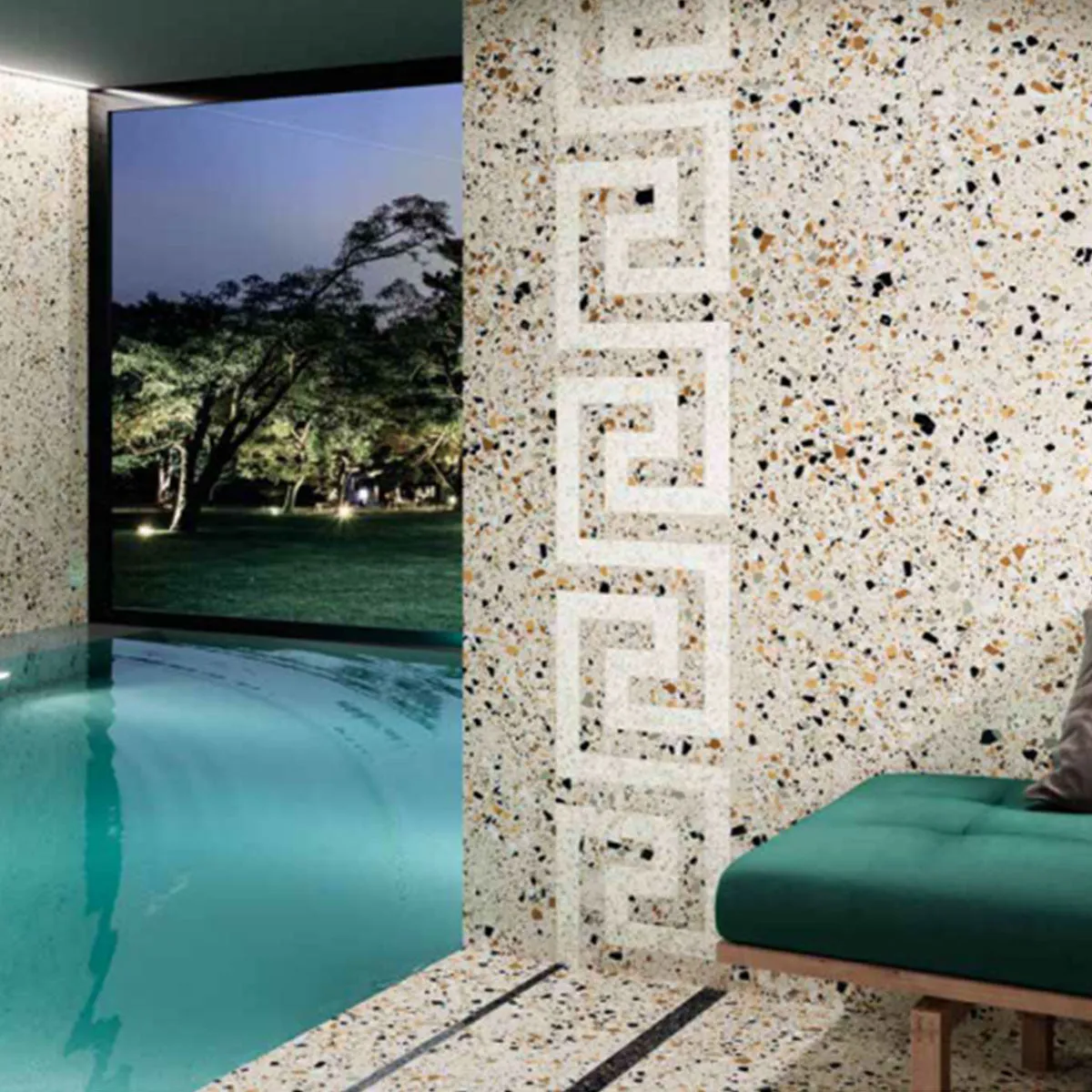 Terrazzo Lusso Ivory Full-Bodied Porcelain Tile 60x60cm Matt