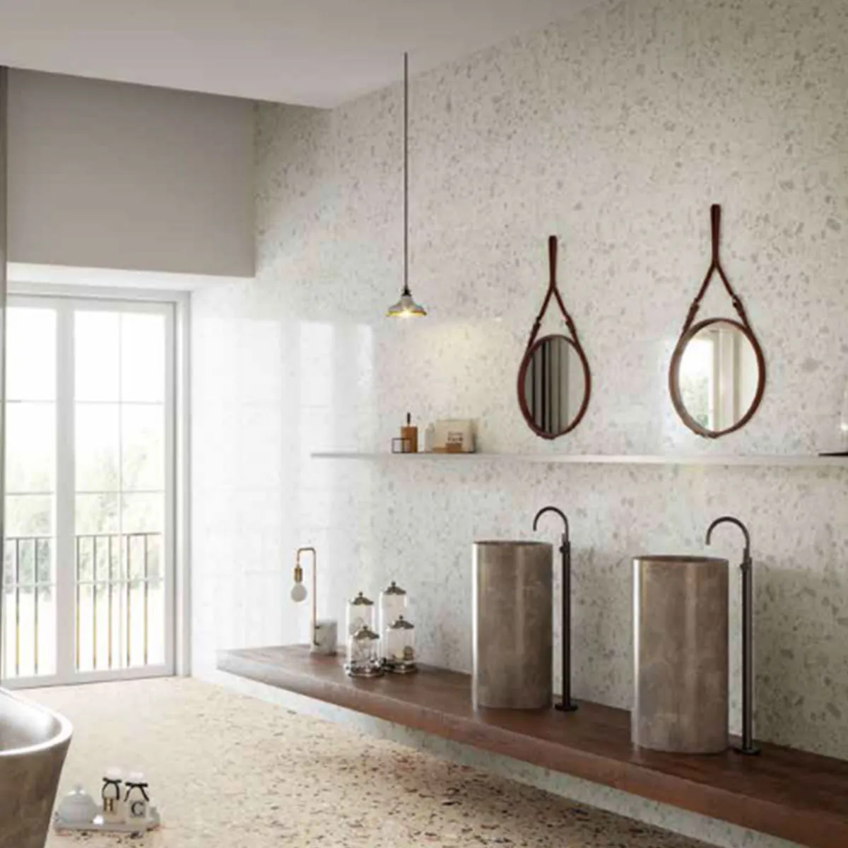 Terrazzo Lusso Zink Full-Bodied Porcelain Tile 60x60cm Matt