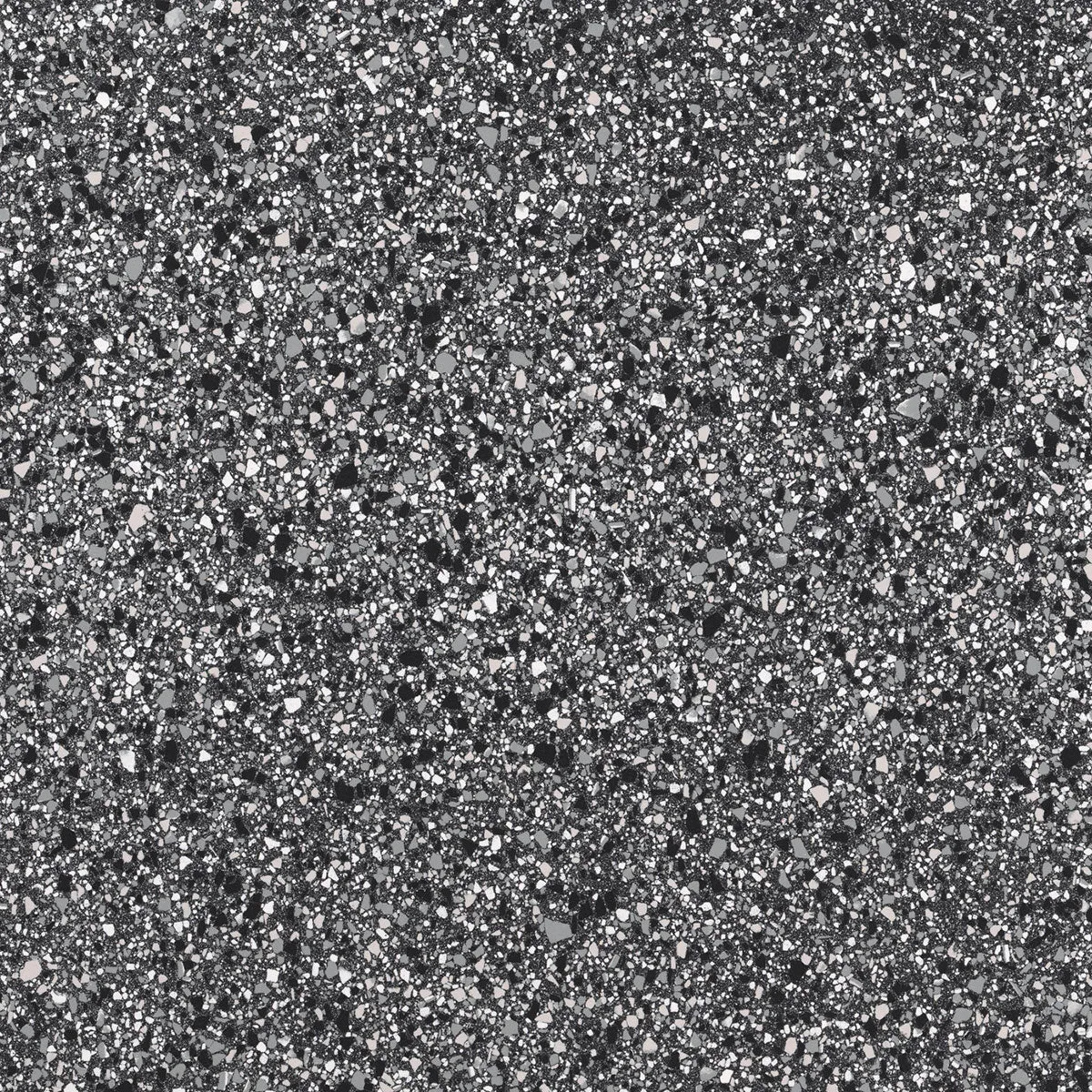 Terrazzo Lux Graphite Full-Bodied Porcelain Tile  60x60cm Matt