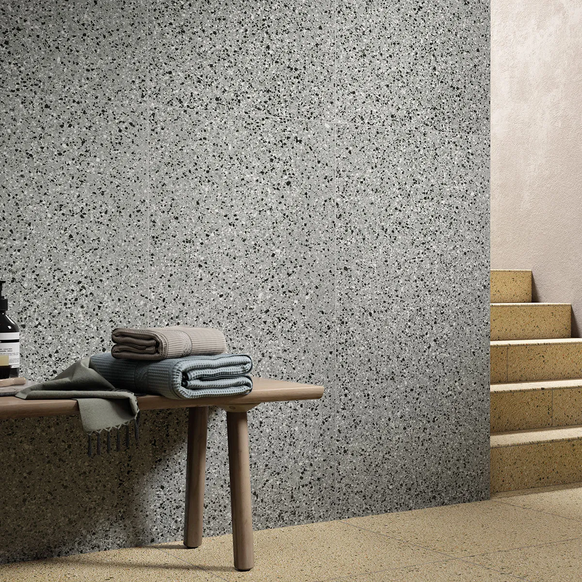 Terrazzo Lux Grey Full-Bodied Porcelain Tile 60x60cm Matt