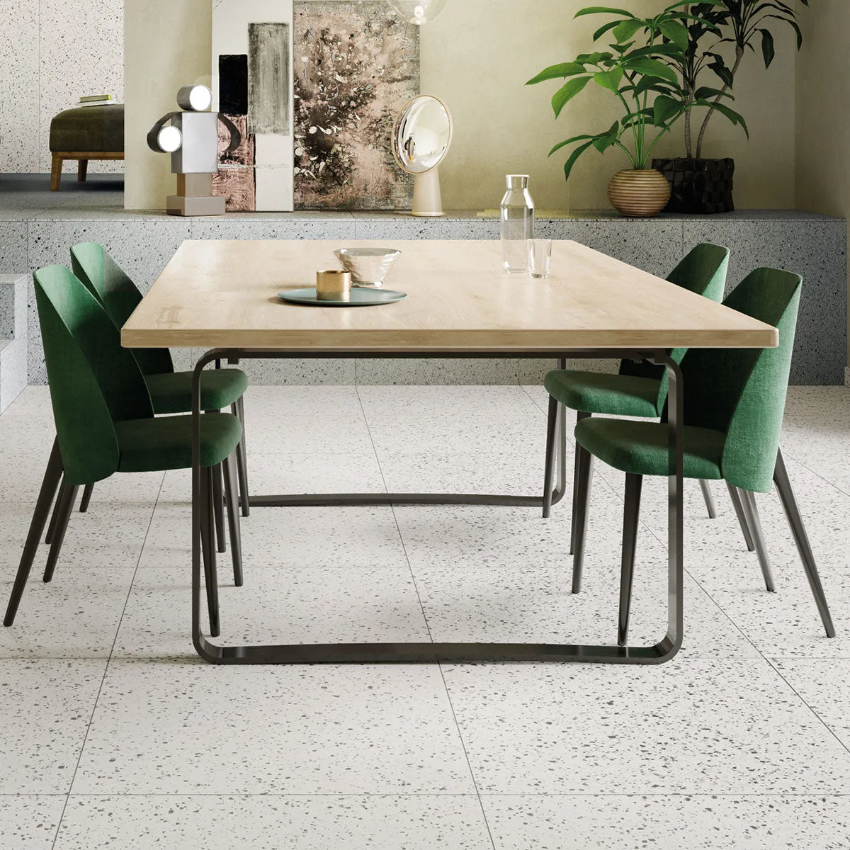 Terrazzo Lux Silver Full-Bodied Porcelain Tile 60x60cm Matt