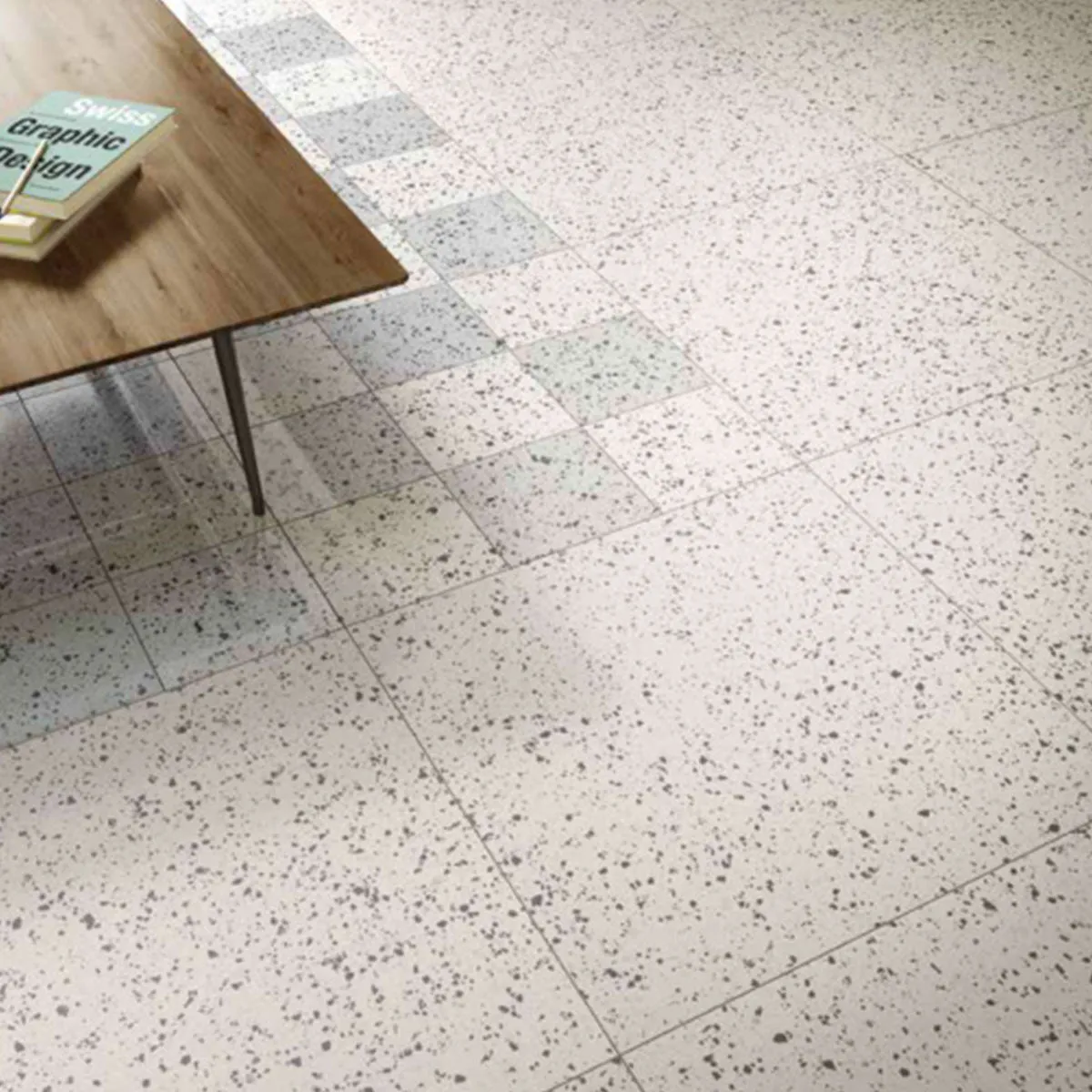 Terrazzo Lux White Full-Bodied Porcelain Tile 60x60cm Matt