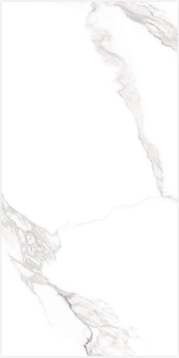 Torano Bianco Marble Effect Porcelain Tile 60x120cm Natural Matt