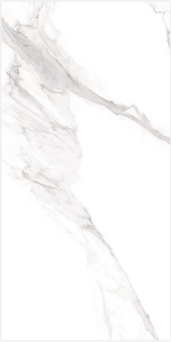 Torano Bianco Marble Effect Porcelain Tile 60x120cm Natural Matt