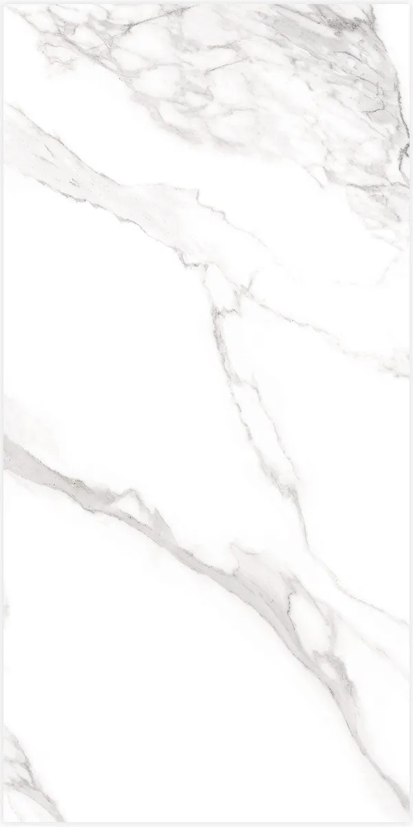 Torano Bianco Marble Effect Porcelain Tile 60x120cm Natural Matt