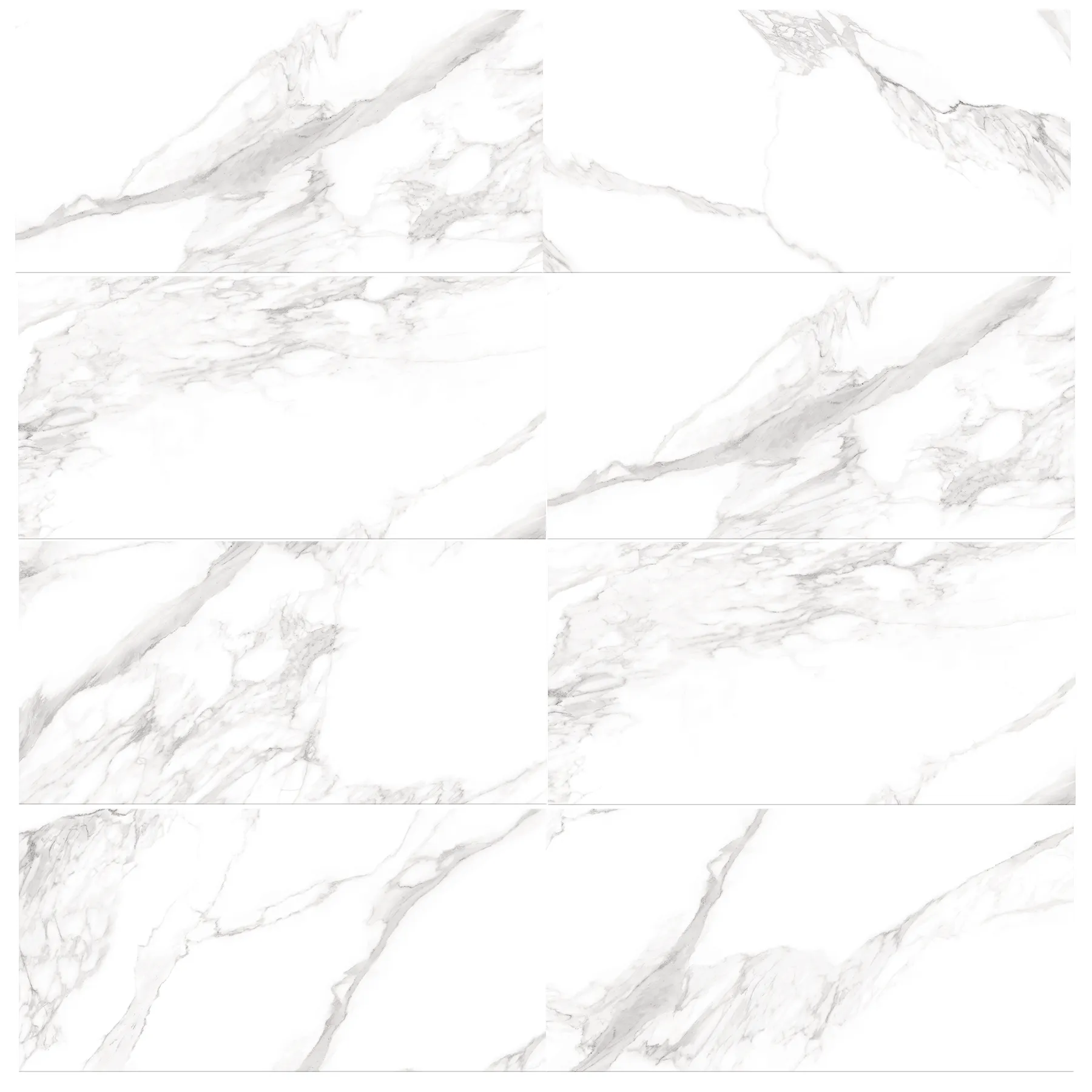 Torano Bianco Marble Effect Porcelain Tile 60x120cm Natural Matt