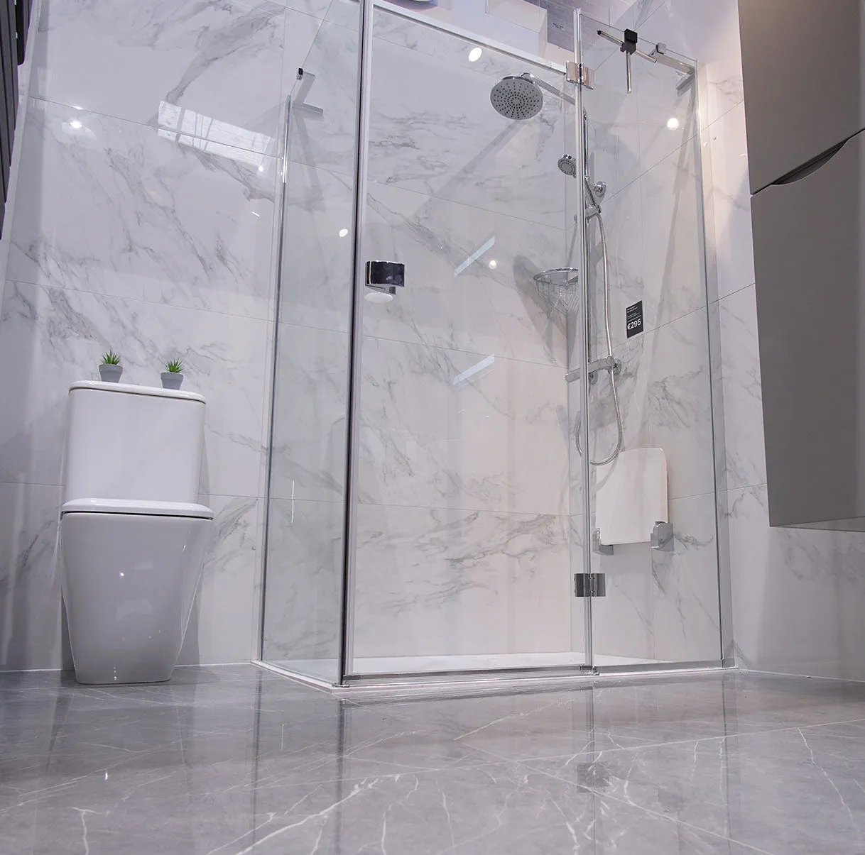 Torano Bianco Marble Effect Porcelain Tile 60x120cm Polished