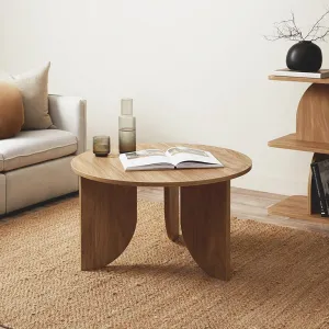 Tove Curved Leg Coffee Table - Pecan Mocka