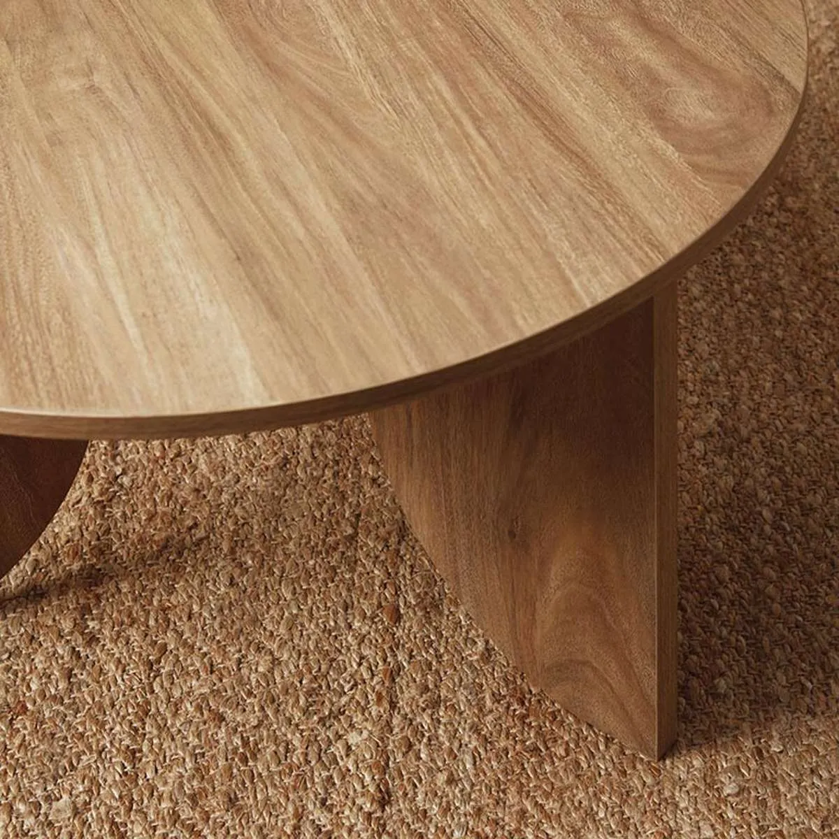 Tove Curved Leg Coffee Table - Pecan Mocka