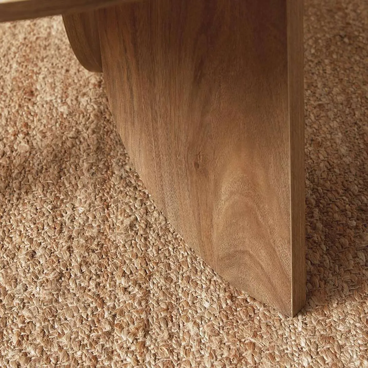 Tove Curved Leg Coffee Table - Pecan Mocka