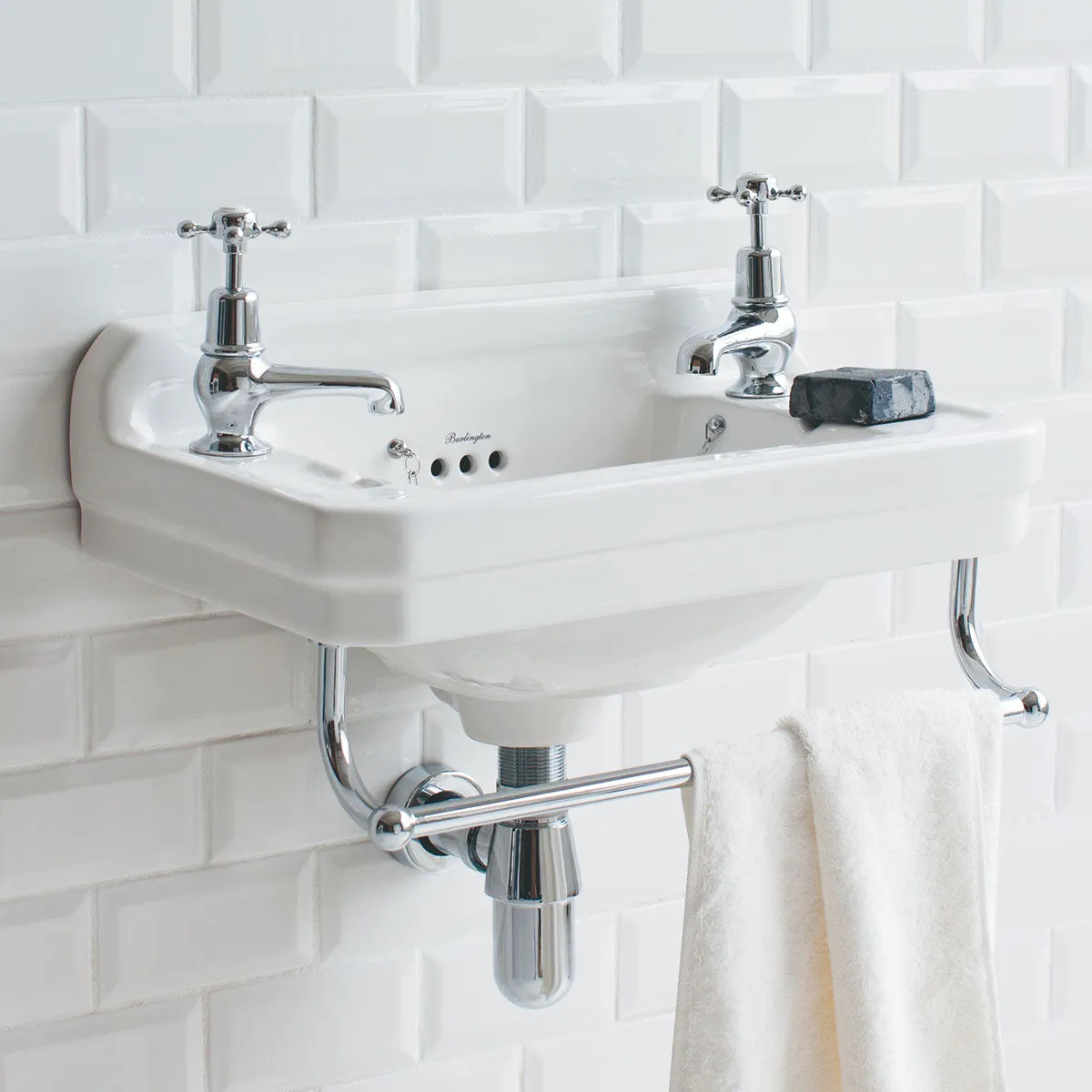 Towel Rail for Burlington Edwardian 510 Rectangular Washbasin