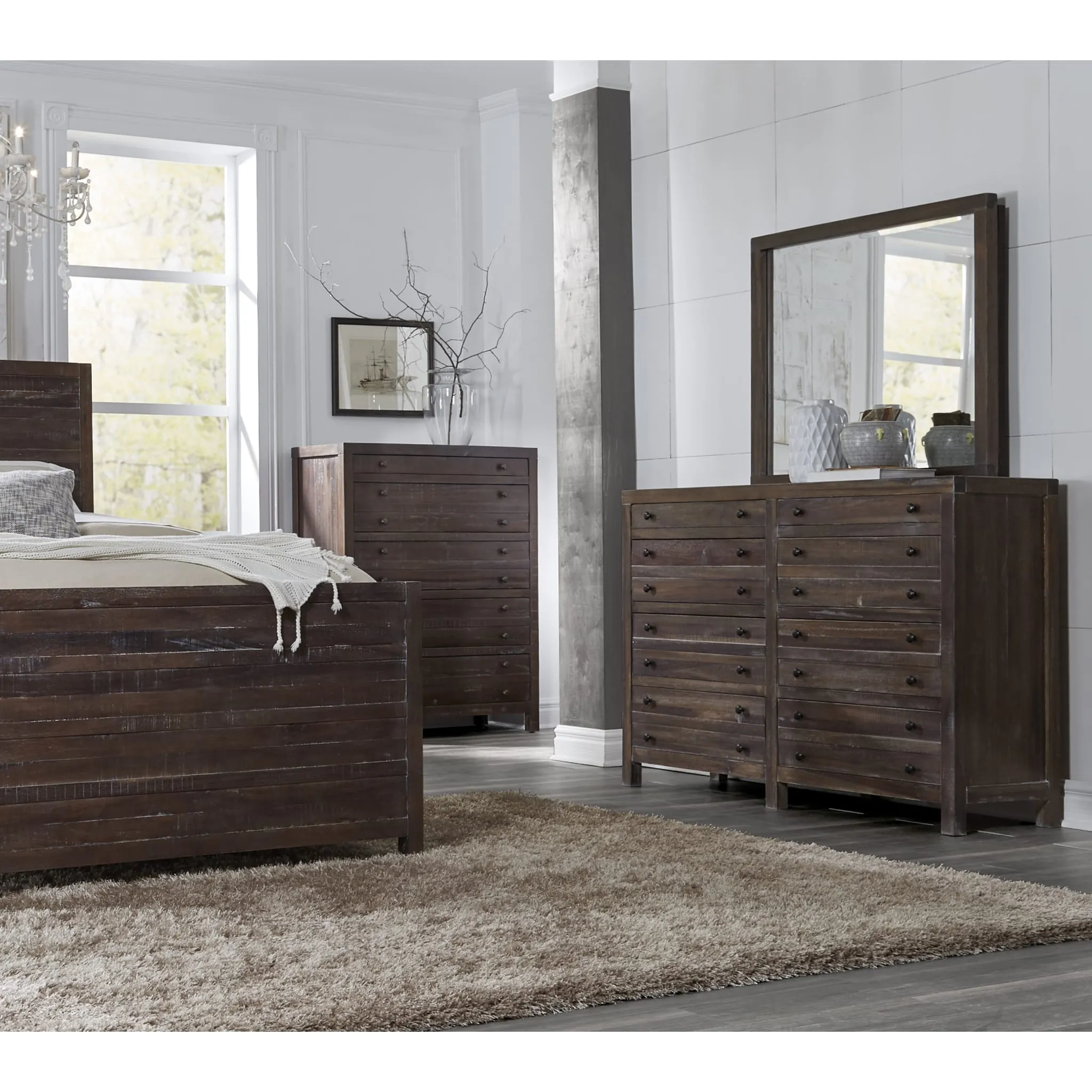 Townsend Eight Drawer Solid Wood Dresser in Java (2024) Modus