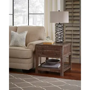 Townsend Solid Wood Side Table in Java Modus
