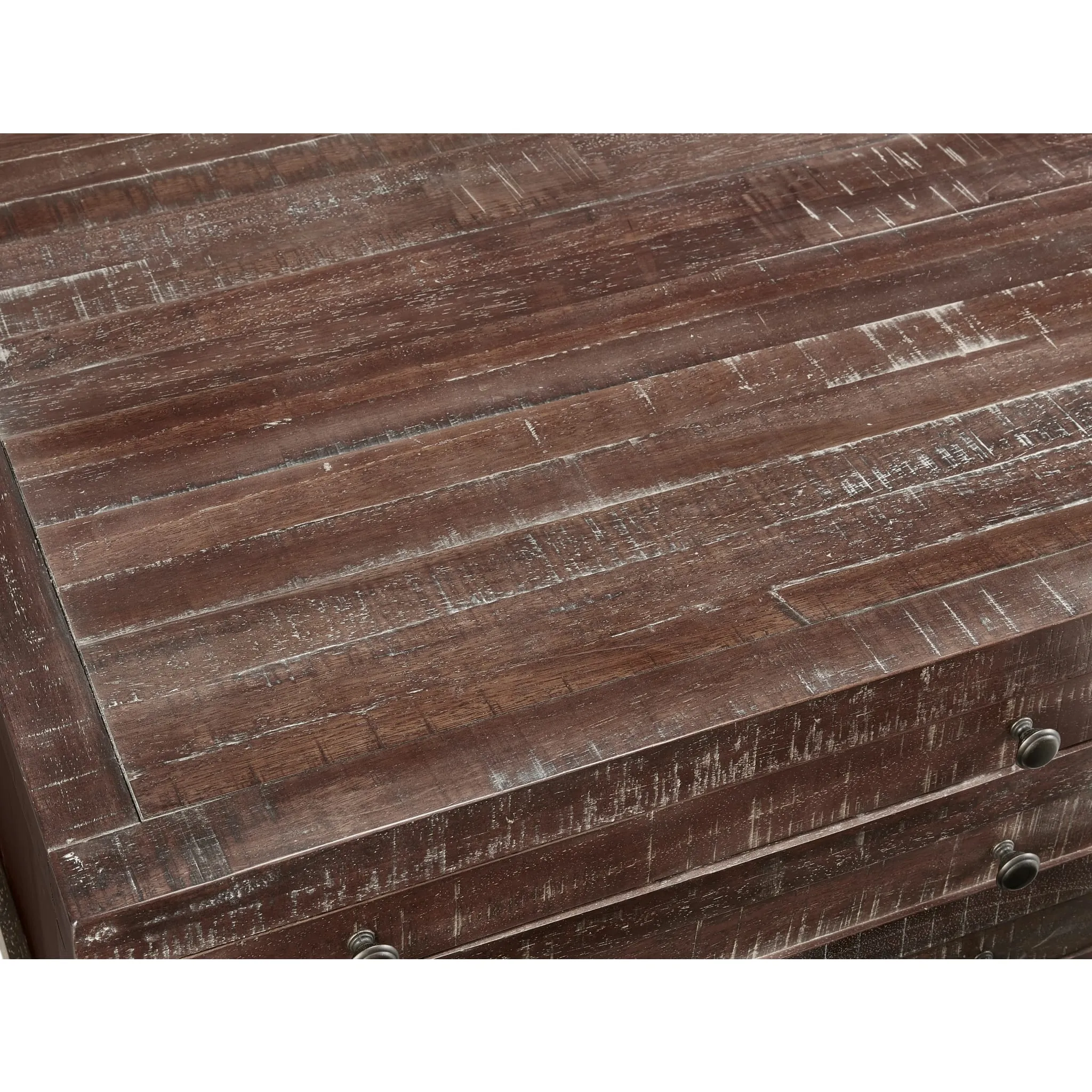 Townsend Solid Wood Side Table in Java Modus