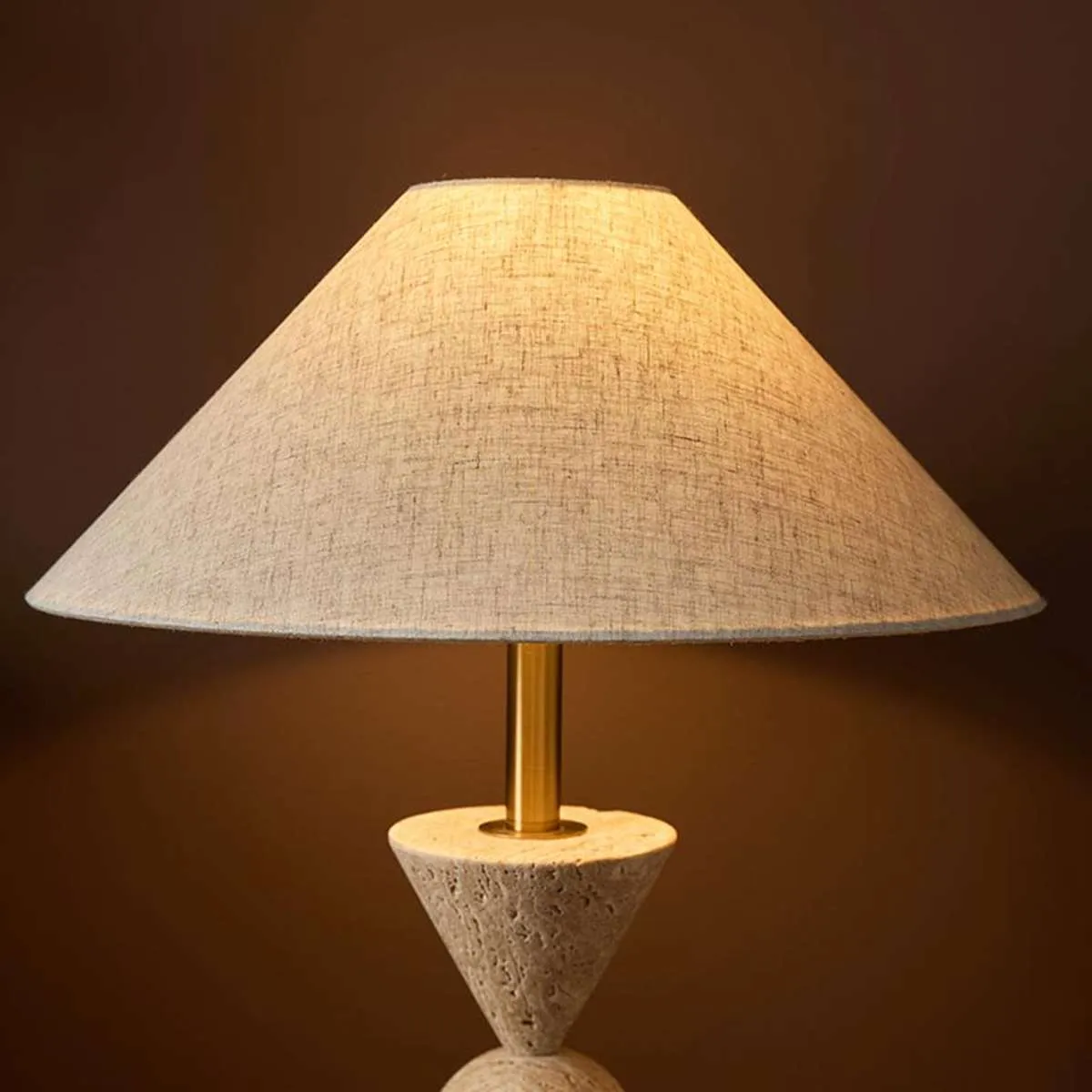 Travertine Table Lamp Mocka