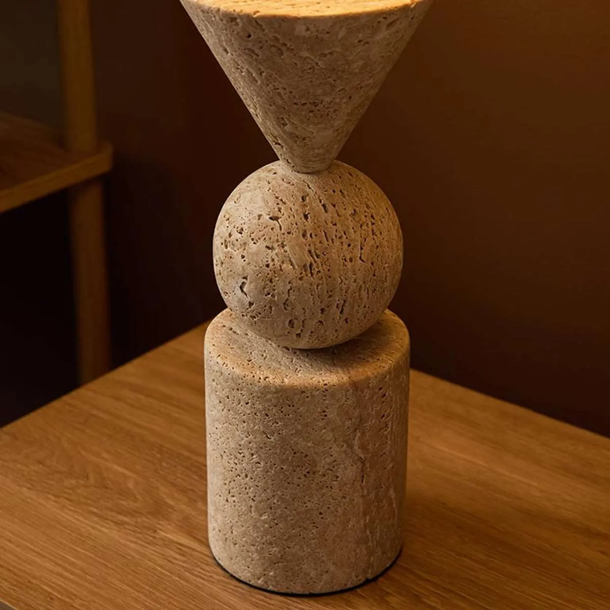 Travertine Table Lamp Mocka
