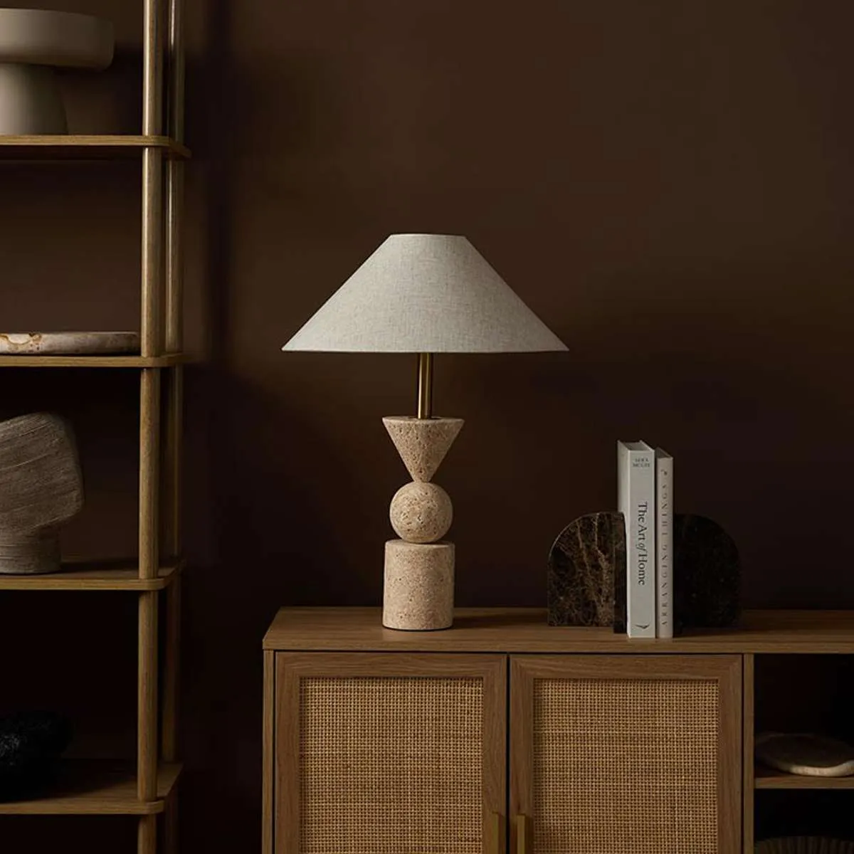 Travertine Table Lamp Mocka