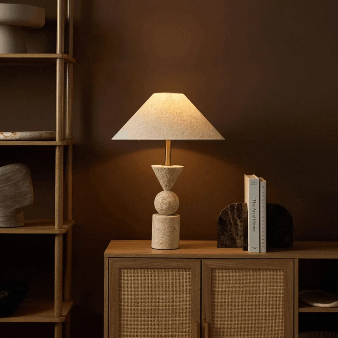 Travertine Table Lamp Mocka