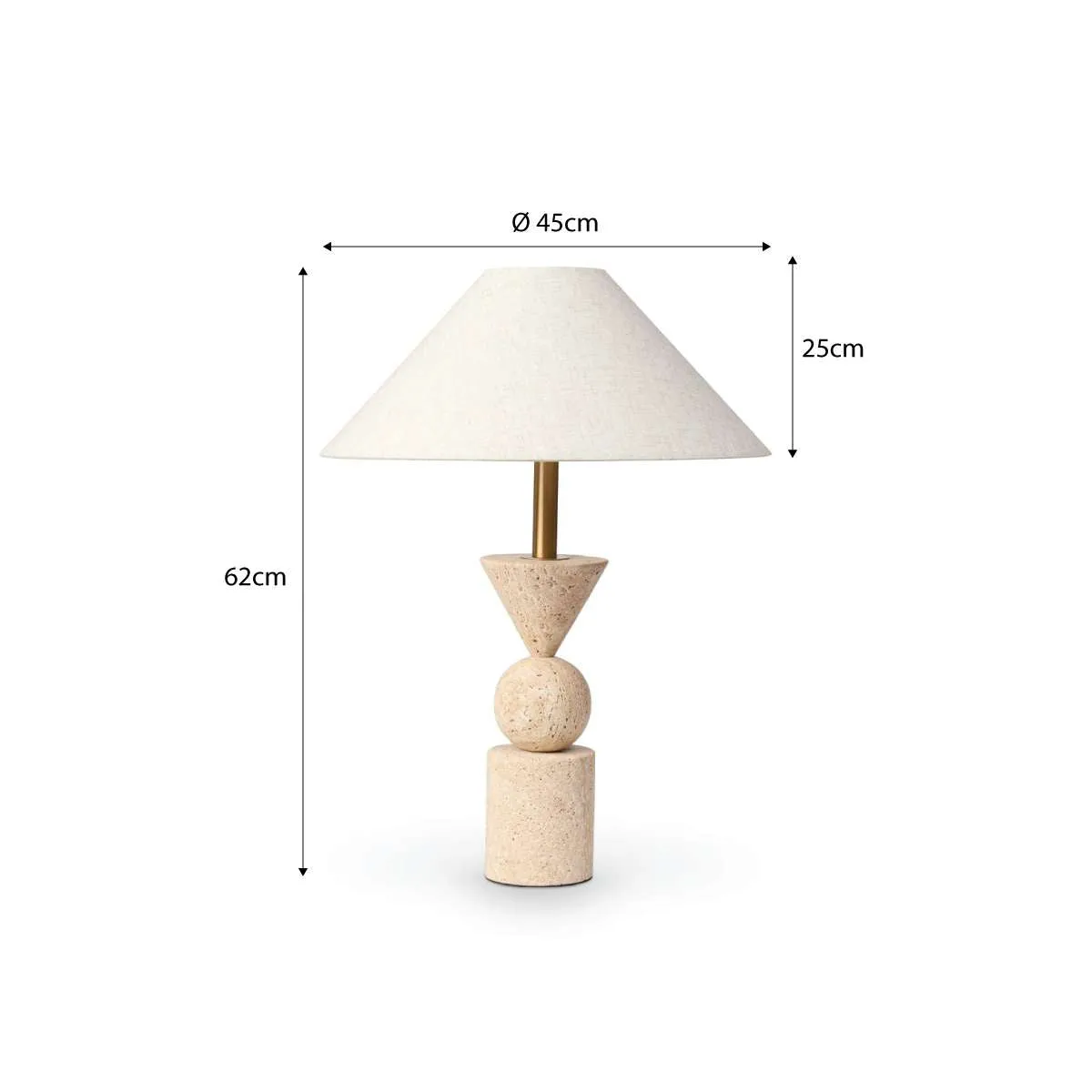 Travertine Table Lamp Mocka