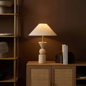 Travertine Table Lamp Mocka