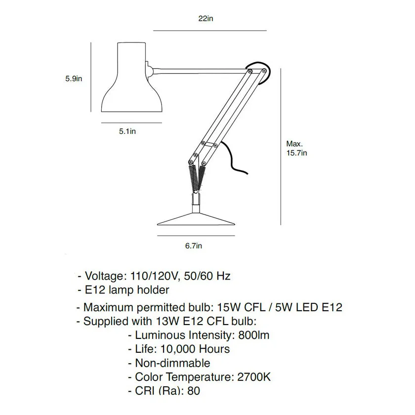 Type 75 Mini Desk Lamp