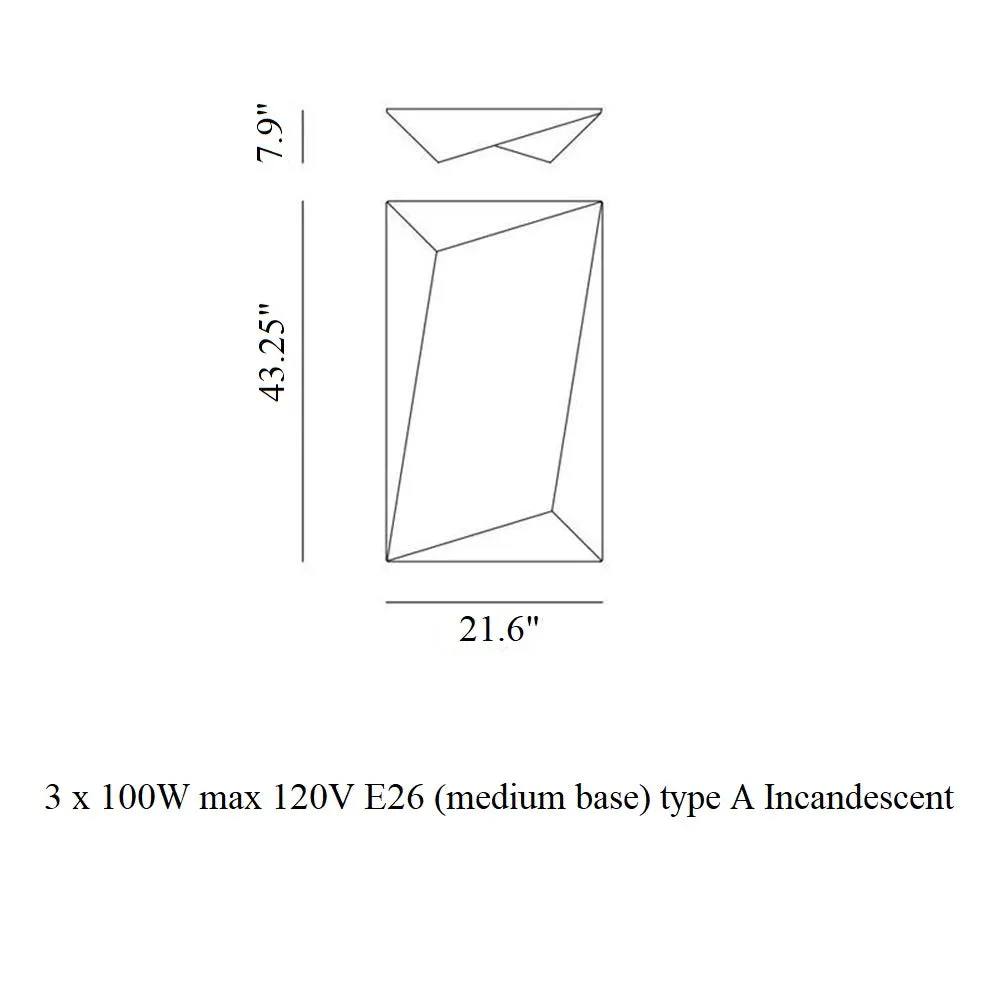 Ukiyo Rectangular Flush Mount