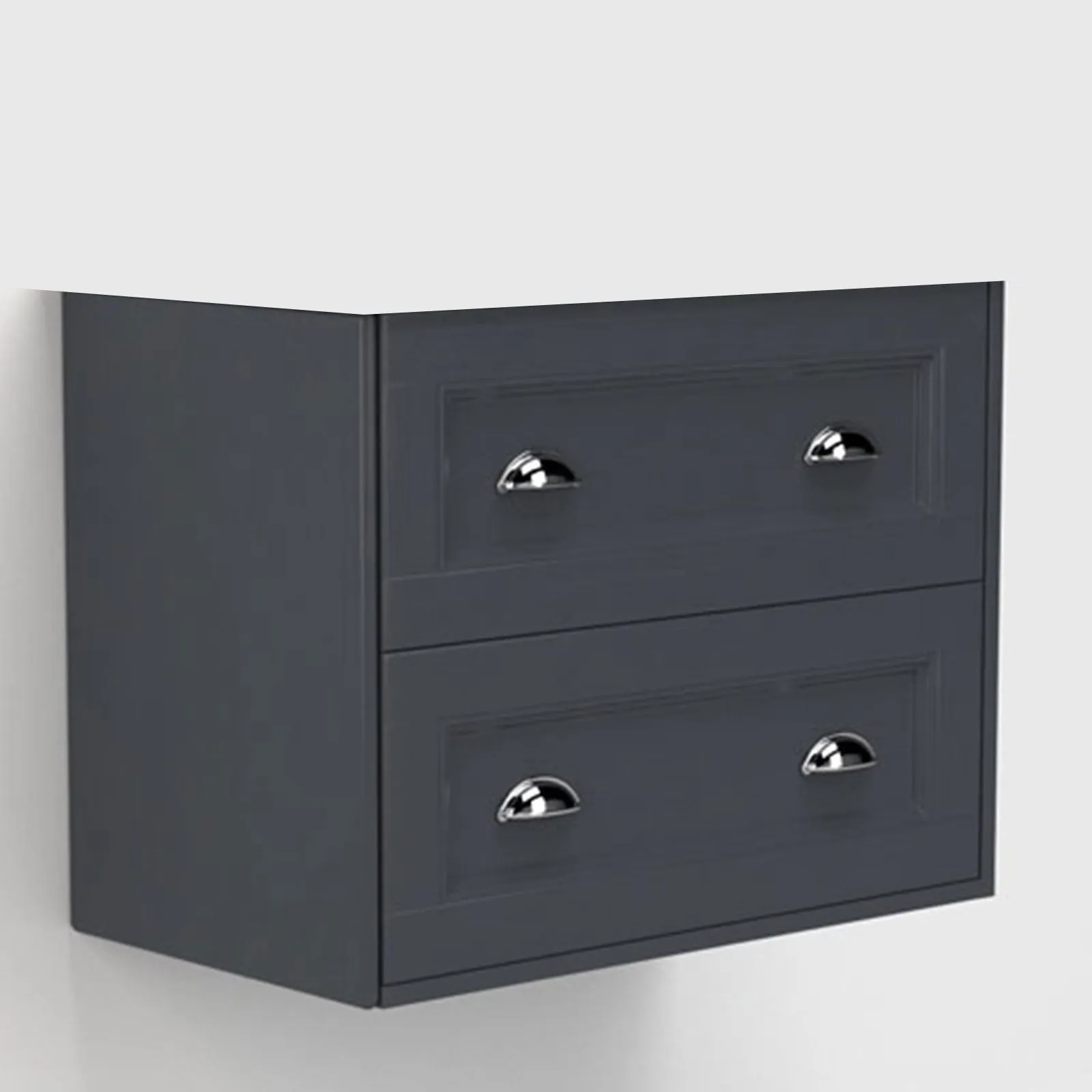 Utopia Roseberry Wall Mounted 2-Drawer Vanity Unit With Ceramic Washbasin